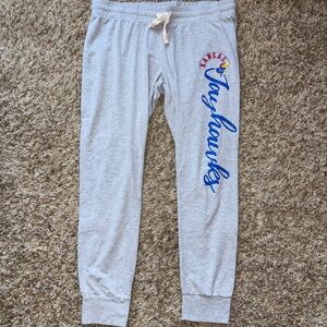 Gray Jayhawks Sweatpants